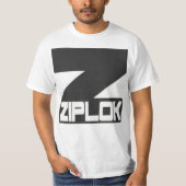Ziplok - Schwarzes Logo - Weißer T - Shirt (Vorderseite)