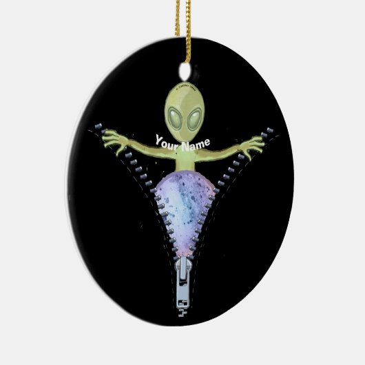 Zipper Alien Keramik Ornament (Rechts)