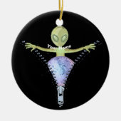 Zipper Alien Keramik Ornament (Vorne)