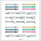 Zipper Aufkleber (Blatt)