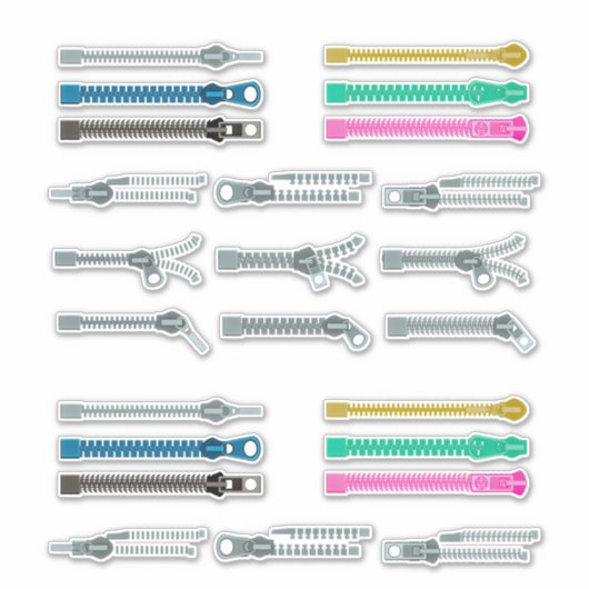 Zipper Aufkleber (Vorderseite)