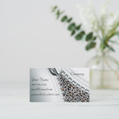 Zipper Cheetah Kalender Business Card Visitenkarte (Stehend Vorderseite)