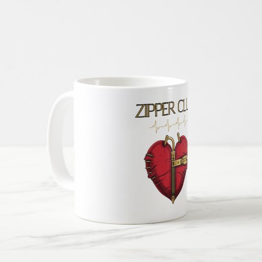 ZIPPER CLUB, Herztransplantation, Operation des of Kaffeetasse (Vorderseite Links)