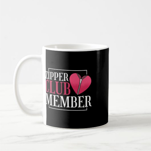 Zipper Club Mitglied Herzerkrankungen Bewusstsein  Kaffeetasse (Links)