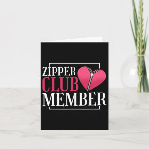 Zipper Club Mitglied Herzerkrankungen Bewusstsein Karte