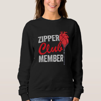 Zipper Club Mitglied Umgehung Offenes Herz Operati Sweatshirt