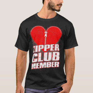 Zipper Club Open Heart Surgery Gifts Recovery Men T-Shirt