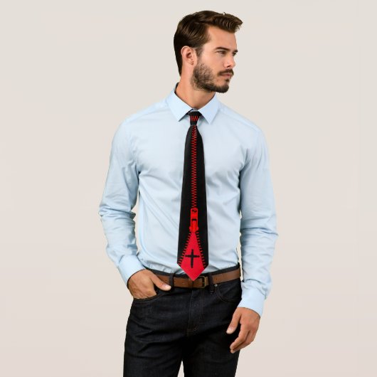 Zipper Cross-Krawatte Krawatte (Beispiel)