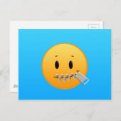 Zipper Emoji Postkarte (Vorne/Hinten)