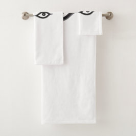 Zipper Eyes Badhandtuch Set