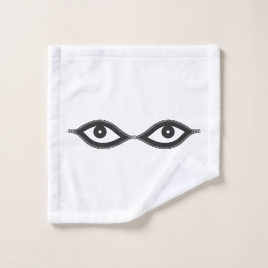 Zipper Eyes Badhandtuch Set (Waschlappen)