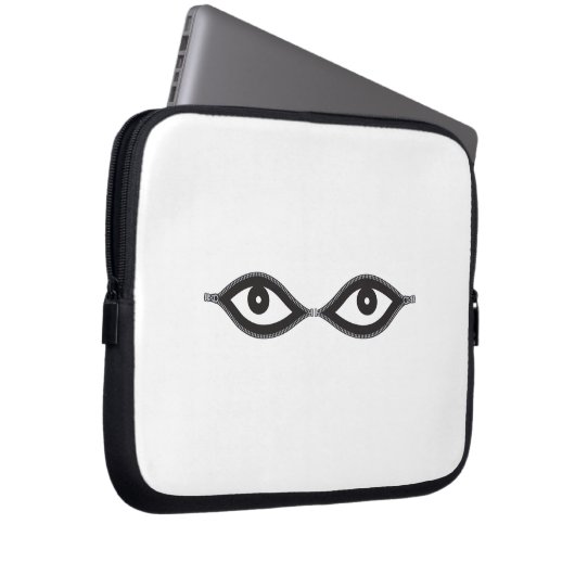 Zipper Eyes Laptopschutzhülle (Vorne Rechts)