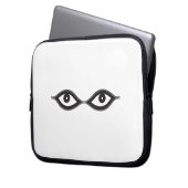 Zipper Eyes Laptopschutzhülle (Vorderseite Links)