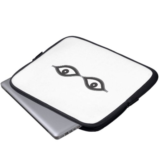Zipper Eyes Laptopschutzhülle (Vorne Knopf)