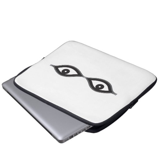 Zipper Eyes Laptopschutzhülle (Vorne Knopf)