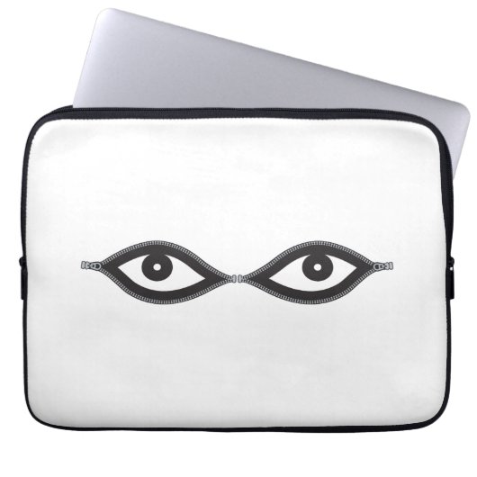 Zipper Eyes Laptopschutzhülle (Vorderseite)