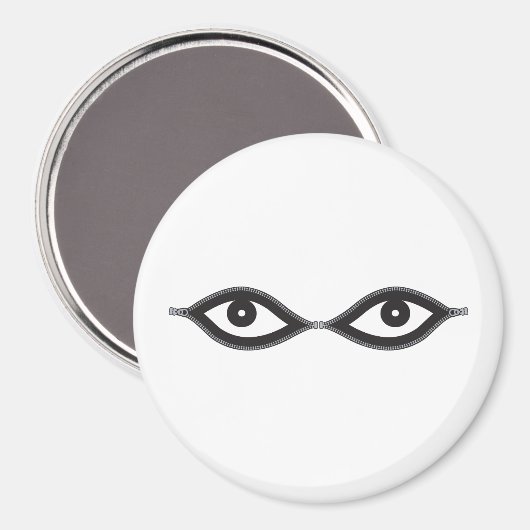 Zipper Eyes Magnet (Vorderseite/Rückseite)