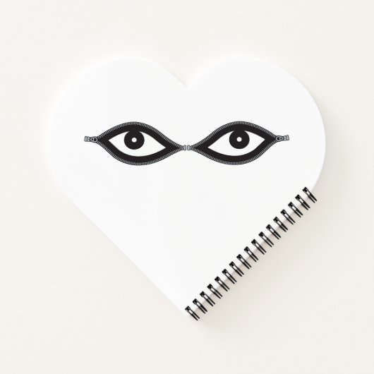 Zipper Eyes Notizblock (Rückseite)