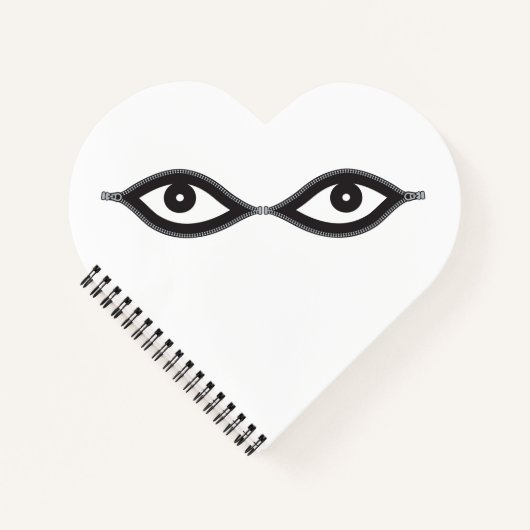 Zipper Eyes Notizblock (Vorderseite)