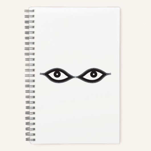 Zipper Eyes Notizblock (Vorderseite)