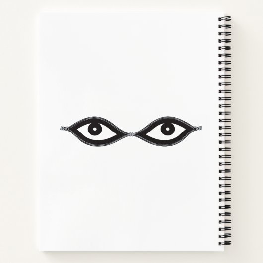 Zipper Eyes Notizblock (Rückseite)