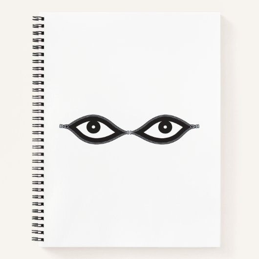 Zipper Eyes Notizblock (Vorderseite)