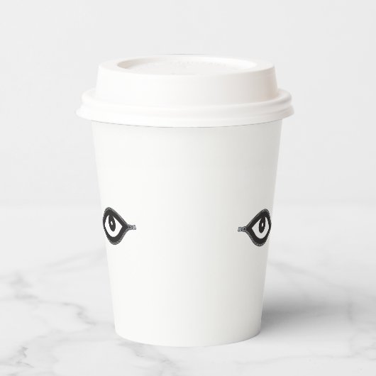 Zipper Eyes Pappbecher (Links)