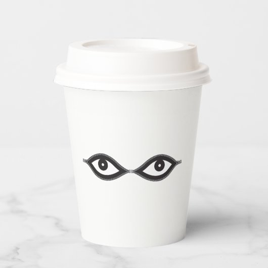 Zipper Eyes Pappbecher (Vorderseite)