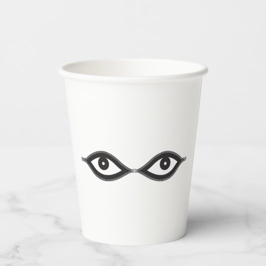 Zipper Eyes Pappbecher (Rückseite)