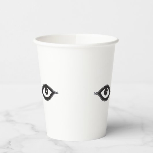 Zipper Eyes Pappbecher (Links)