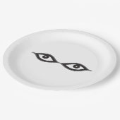 Zipper Eyes Pappteller (Schrägansicht)