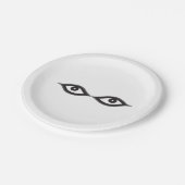 Zipper Eyes Pappteller (Schrägansicht)