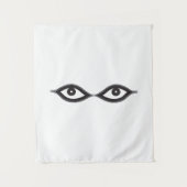 Zipper Eyes Wandteppich (Vorderseite)