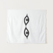 Zipper Eyes Wandteppich (Vorderseite (Horizontal))