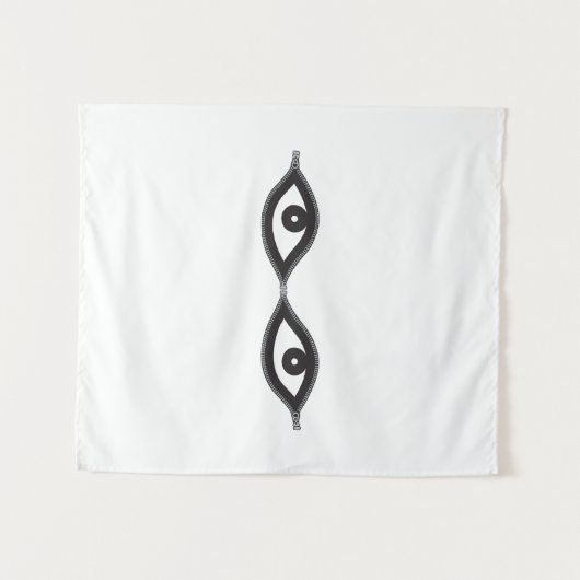 Zipper Eyes Wandteppich (Vorderseite (Horizontal))