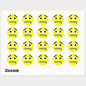 Zipper-Face-Sticker Runder Aufkleber (Blatt)