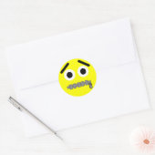 Zipper-Face-Sticker Runder Aufkleber (Umschlag)