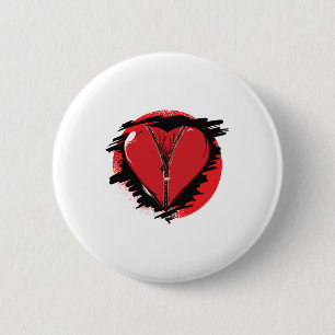 Zipper Heart Button