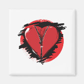 Zipper Heart Magnet (Vorne)