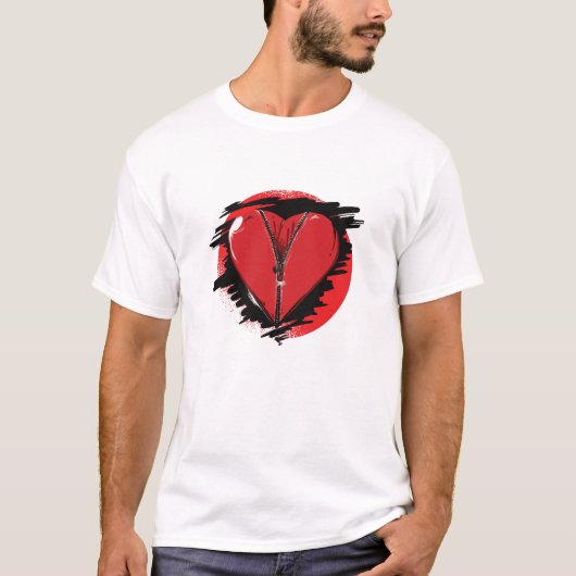 Zipper Heart T-Shirt (Vorderseite)