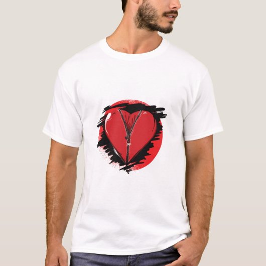 Zipper Heart T-Shirt (Vorderseite)