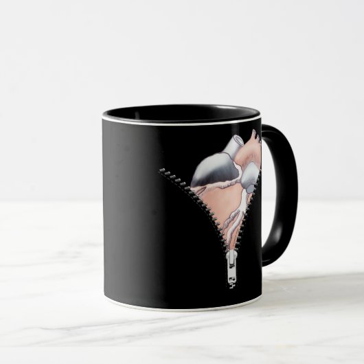 Zipper Heart Tasse (VorderseiteRechts)