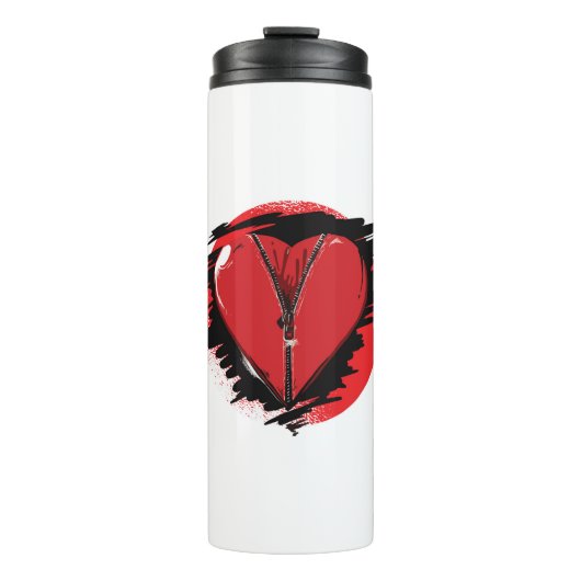 Zipper Heart Thermosbecher (Vorderseite)