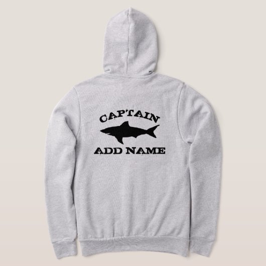 Zipper-Kapitän mit Hai-Logo Hoodie (AblageHinten)