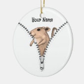 Zipper-Maus Keramik Ornament (Links)