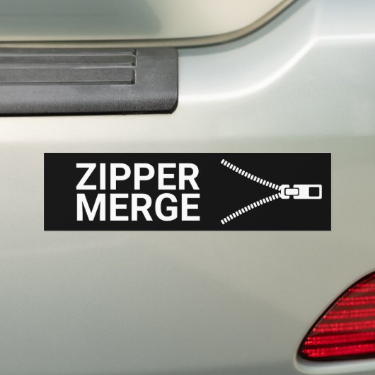 Zipper Merge Autoaufkleber (Auf Auto)