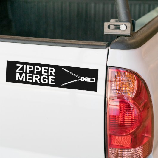 Zipper Merge Autoaufkleber (Auf Lkw)