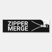 Zipper Merge Autoaufkleber (Vorne)
