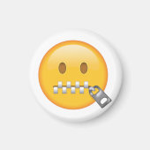 Zipper-Mouth Face - Emoji Magnet (Vorne)
