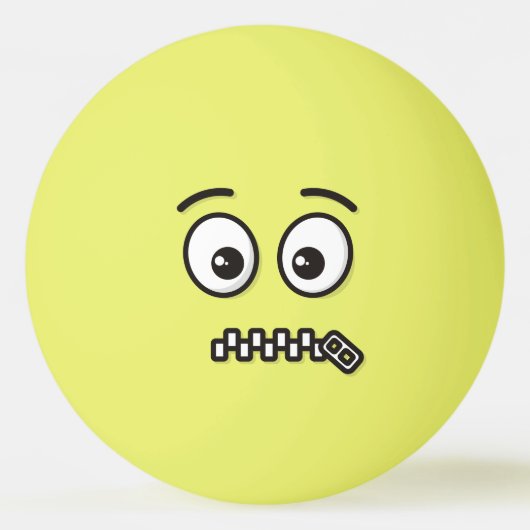 Zipper-Mouth Face Ping-Pong Ball (Vorderseite)